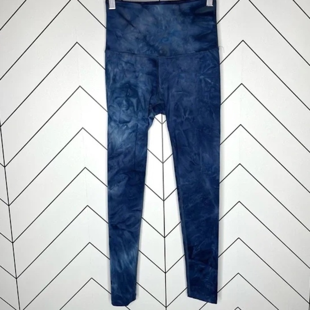 Beyond Yoga | Barre3 Shibori Tie Dye Blue Workout Leggings (Size XS)